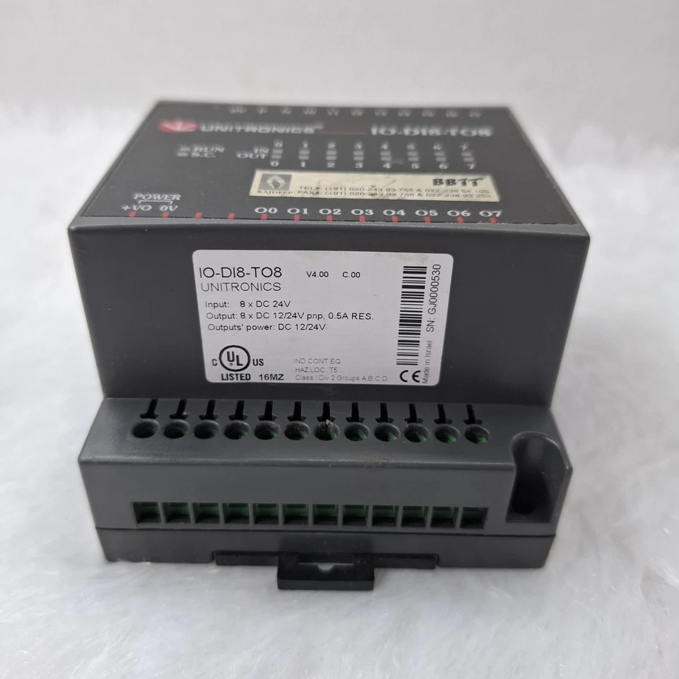 Unitronics I/O Expansion Module IO-D18-TO8 IO-DI8-TO8(connector broken) IODI8TO8